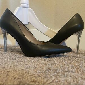 Black heels with clear heel 8.5M